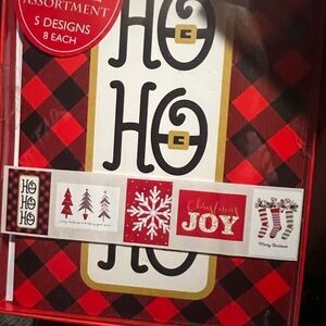 NWT- 🎅🏻🎄 40 Count Christmas Cards “Ho Ho Ho”, 5 Designs